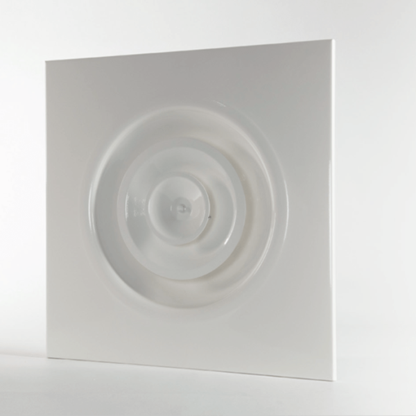 Diffusore Circolare a Coni Regolabili su Pannello in Alluminio Ø 150 - immagine 2