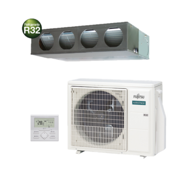 Climatizzatore Canalizzato Fujitsu 24000 Btu Mod KM Eco con Filocomando